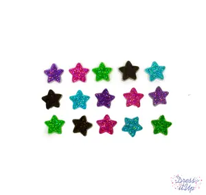 Constellation Stars Multi Color Glitter Buttons