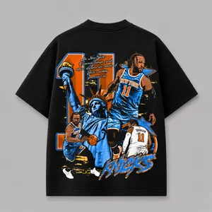 [100% Heavyweight Cotton] Retro Jalen Brunson 11 The Brunson Burner Vintage Wash Graphic Tee | Knicks Nation Basketball Streetwear | Oversized Fan Apparel | Perfect Father's Day Gift