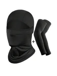 Motorcycle Balaclava Face Mask & Arm Sleeves Set, Breathable Sun Protection Face Cover & Arm Sleeves, Fashion Accessories for Men & Women