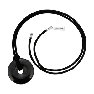 Donut Wrap Necklace - Black Tourmaline