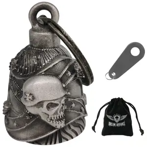 Dream Apparel Christmas/Halloween Bell, Gremlin/Guardian Motorcycle Bell/Motorcycle Key Chain for Bikers Women Men W/Hanger,Biker Bell for Riders,Good Luck Riding Bell Spirit Bell Moto Accessories