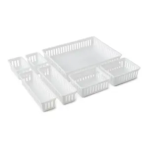 Mainstays Set of 7 Drawer Storage Organizer Bins, 4 case