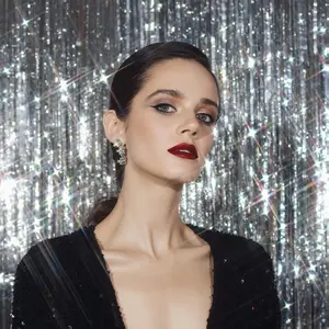 2 Pack Silver Metallic Tinsel Foil Fringe Curtains for Birthday Wedding Engagement Baby Shower Photo Booth Props Banners Decor Ornaments