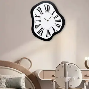 Creative Melting Clock Unique Acrylic Distorted Clocks for Shelf Office Shop Desktop Ornament House Decoration