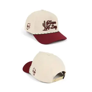 Breezy Golf "Have A Day" Rope Hat | Cream/Maroon & Black/White WM Phoenix Open Edition | Premium Desert & Night Golf Bundle 2