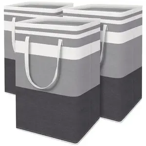 Collapsible fabric laundry hamper, vertical laundry basket, large storage bucket, laundry basket, bathroom sundry bag, home storage basket, independent laundry basket, collapsible high laundry basket, laundry basket