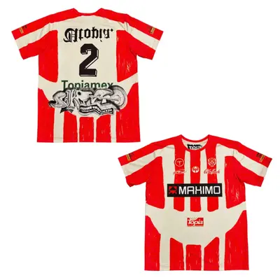 Cactus Jack by Travis Scott Italy Soccer Jersey Blackred - TikTok Shop