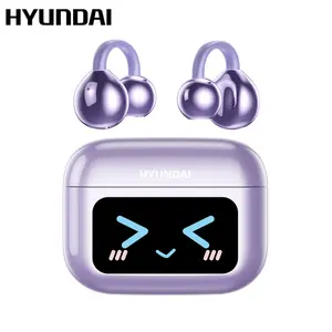 HYUNDAI M100 Clip On Ear Headphones with Audio-visual future Touch Screen, Audio Wireless Headphones for Music & Phone Calls,Sport Waterproof & Sweatproof