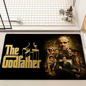 The Godfather Movie Border Flannel Door Mat – Soft, absorbent, non-slip backing, perfect for entryways, home theaters & movie fan spaces. Durable, easy to clean, iconic gangster film decor for Godfather enthusiasts. Area Rug