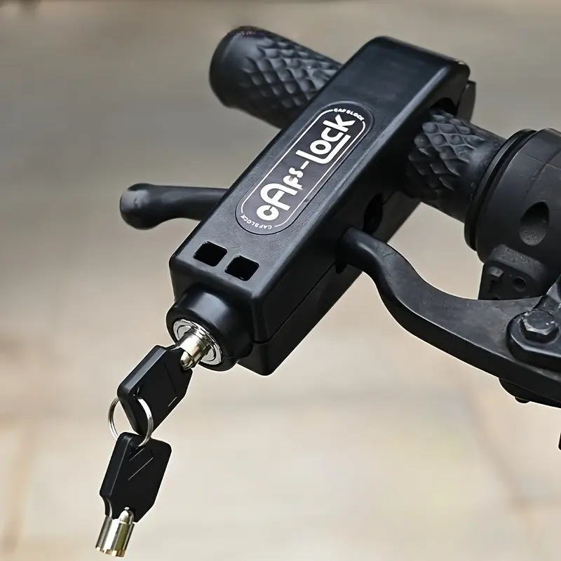 Universal handle lock for bicycles and motorcycles - compact ABS material, strong anti-theft protection - lightweight buckle lock, portable goods for commuting travel Bike Accessories Bike Lock