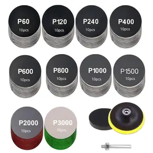 103-Piece Car Headlight Restoration Kit, 3-Inch Polishing Pad & Sandpaper Abrasive Pads, Automotive Beauty Tool Set