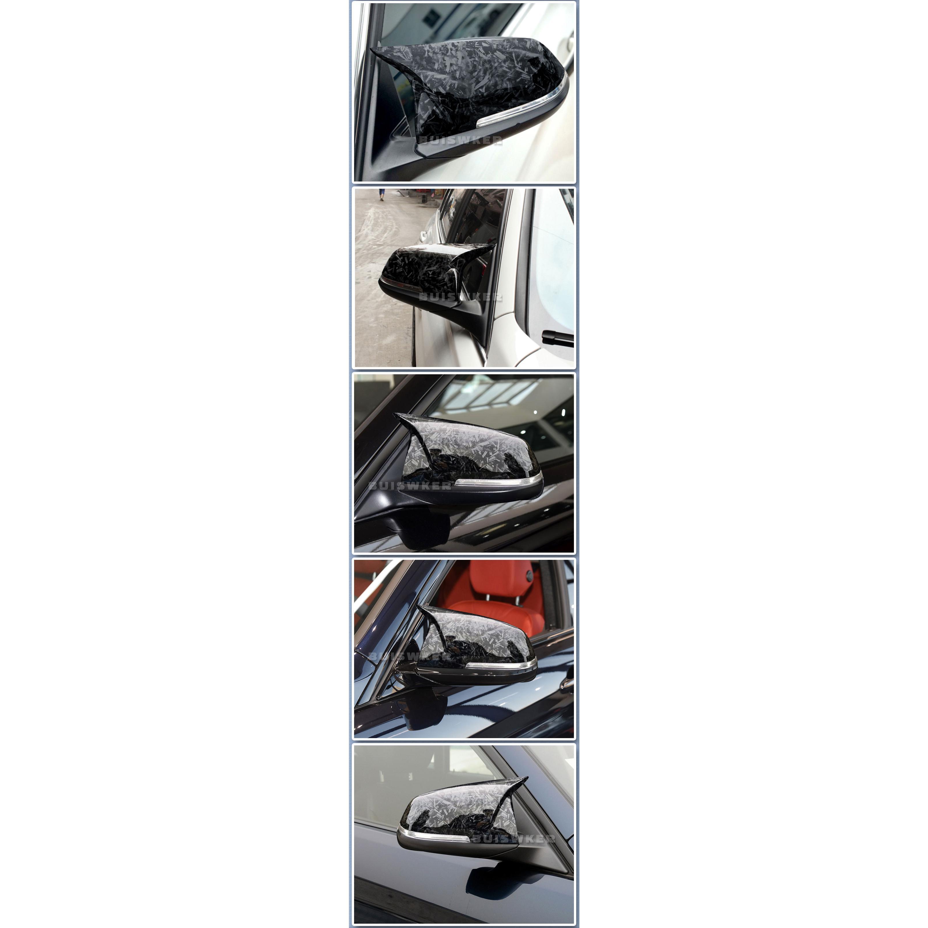 Sensefull 2 pieces Rearview Mirror Cover Cap Carbon Black for BMW Series 1 2 3 4 X M 220i 328i 420i F20 F21 F22 F23 F30 F32 F33 F36 X1