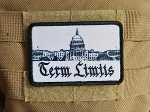 We need congressional  term limits meme  2"x3" removable morale patch with hook and loop backing