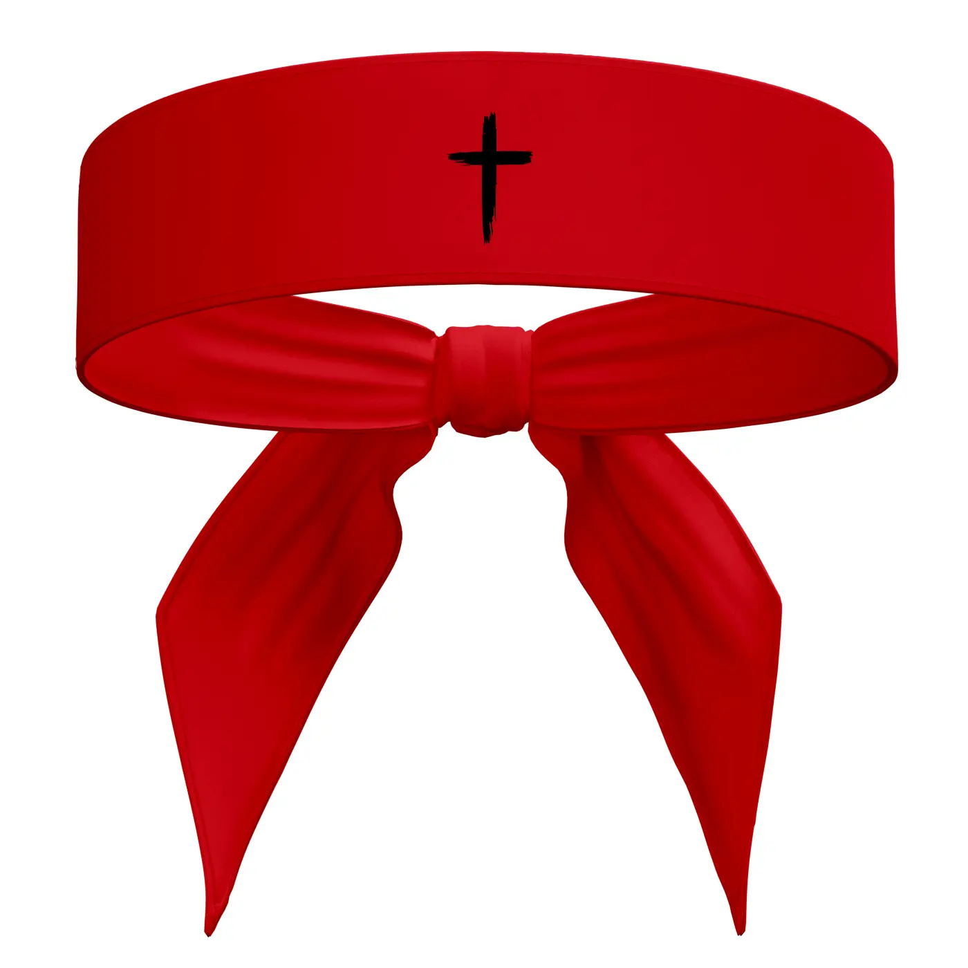 Red Headband / Black Cross