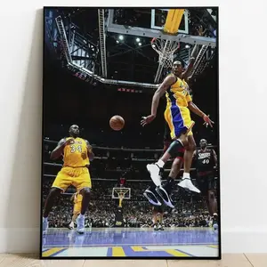 Kobe Bryant Shaquille O'Neal Print Poster, Product without frame Decor Gift