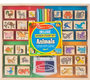 Melissa & Doug Deluxe Wooden Stamp Set - Animals Melissa & Doug Deluxe Wooden Stamp Set - Animals