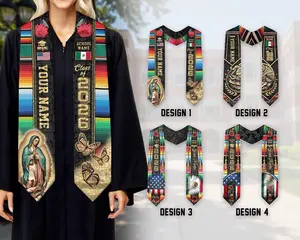 Custom Mexican Graduation Sash, Mexican American Flag Graduation Sash 2026, Guadalupe Stole, Mexico Graduation Stole 2026, Hispanic Sash