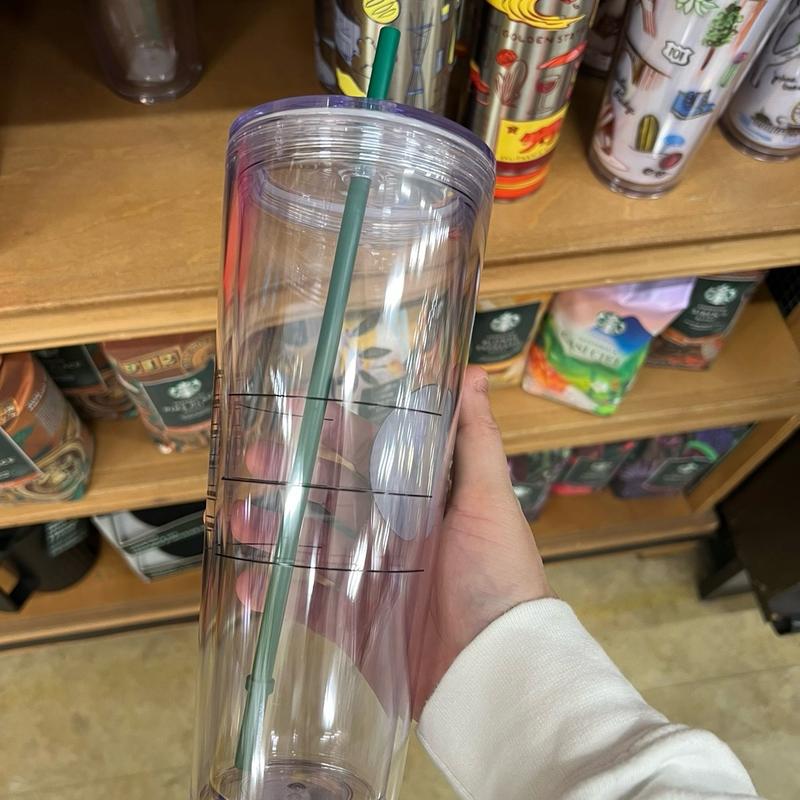 Starbucks classic Mermaid icon logo double wall clear plastic venti tumbler cold cup