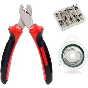 Croch Hand Crimper Tools for Crimping Fishing Leader, Shark Fishing Rigs