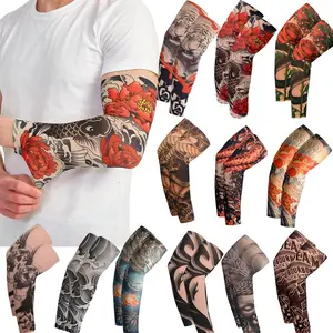 6PCS Cooling Tattoo Arm Sleeves Cover Summer UV Sun Protection Outdoor Sport Sleeves for Men Women