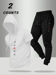 Hooded Sleeveless Vest and Long Pants Two-Piece Set for Everyday Wear, Comfortable Casual for Women, Knit