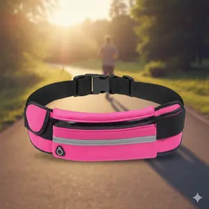 Universal Running Belt: anti-Slip Sweatproof Phone Holder, Elastic Breathable Waist Pack with Reflective Layer, Water-Resistant No-Roll Design for Marathon Trail Running, Jogging Equipment & Outdoor Sports Runners.