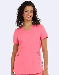 Ava Therese Back Knit Scrub Top