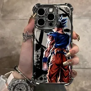 Classic Teen Anime G-Gokus Creative Graffiti Design Phone Case for iPhone 17 16 15 14 13 12 11 Pro Max Plus Air Shockproof Transparent Soft Back Cover Smartphone Cellphone Protection Casing Protector Protective Black