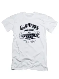 Vintage David Allan Coe The Ride White T-shirt Cotton Fabric