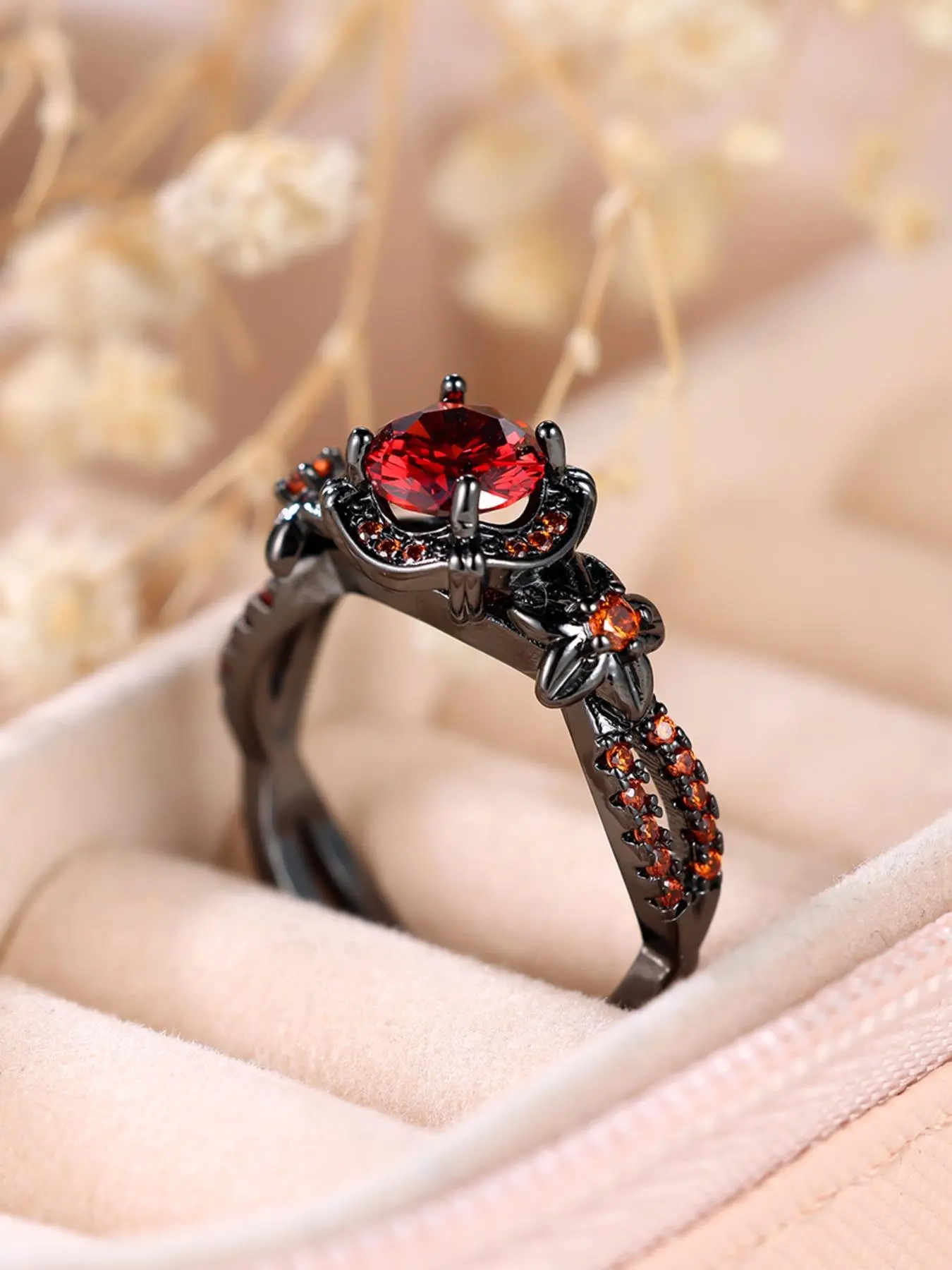 Fashion Artificial Crystal & Rhinestone Decorated Statement Ring, 1 Piece Elegant Flower Design Cocktail Ring for Women Unique Rings for Gift, Casual Jewelry Gift for Party, Daily Clothing Decor, Elegant Fashion Rings Beautiful Rings