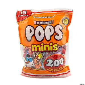 Tootsie Pops Minis 200 Count – Assorted Lollipops Candy Bag 36 oz Resealable | Party Favors, Snacks & Treats