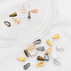 200pcs/pack 7 8mm Pendant Buckle Golden Pendant Clip Connector Supplies For Diy Jewelry Making Findings Pendant Necklace Accessories