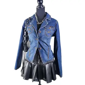 Vintage Y2K 00s Rocawear Denim Fitted jacket Womenswear Long Sleeve Outerwear