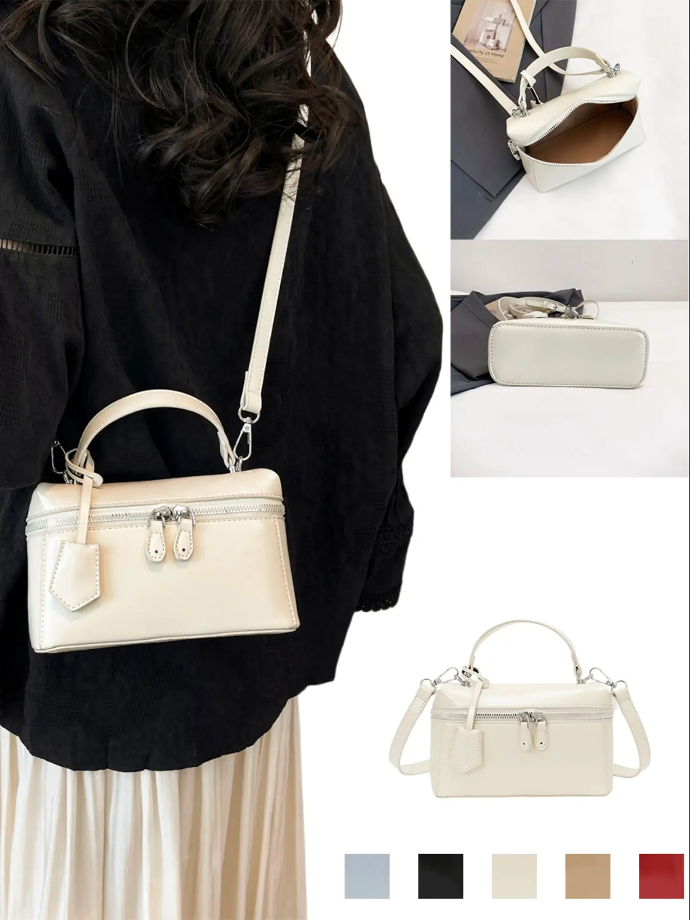 Women's PU Material Handbag & Crossbody Bag, Fashionable Design Suitable for Daily Use, Perfect for Commuting & Casual, Fashionable Bags