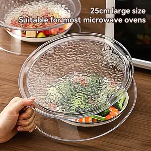 Multi-Functional Microwave Food Splatter Cover, Heat Resistant 200°C, 360° Anti-Splatter Guard, Food Warmer Lid for Vegetables, Fruits and Dishes, Stackable Plastic Kitchen Gadget Cover for Camping, BBQ, Home Use, Camping Essential