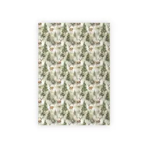 Rustic Deer Gift Wrapping Paper Roll, Eco-Friendly Wrapping, Holiday Gift Wrap, Christmas Decor, Nature-Themed Gift Wrap