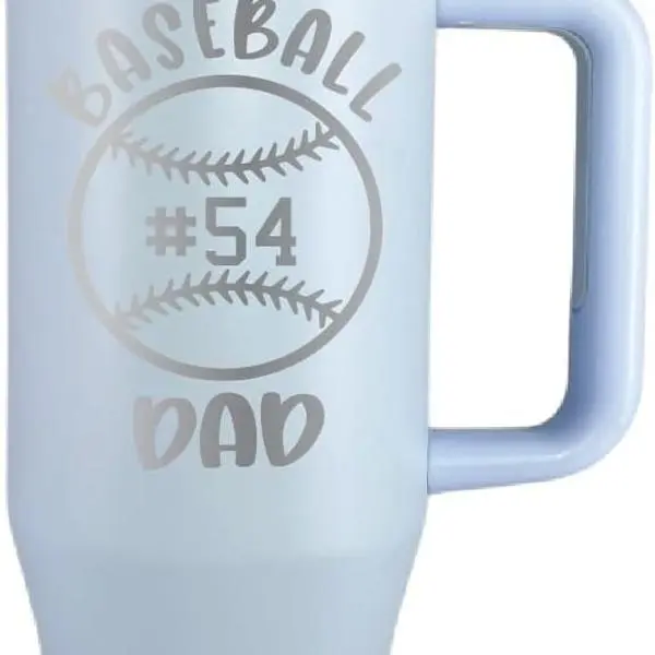 AVITO Personalized Baseball Tumbler - 40 oz Stainless Steel Tumbler With Handle - Laser Engraved - Umpire Gift Team Gift