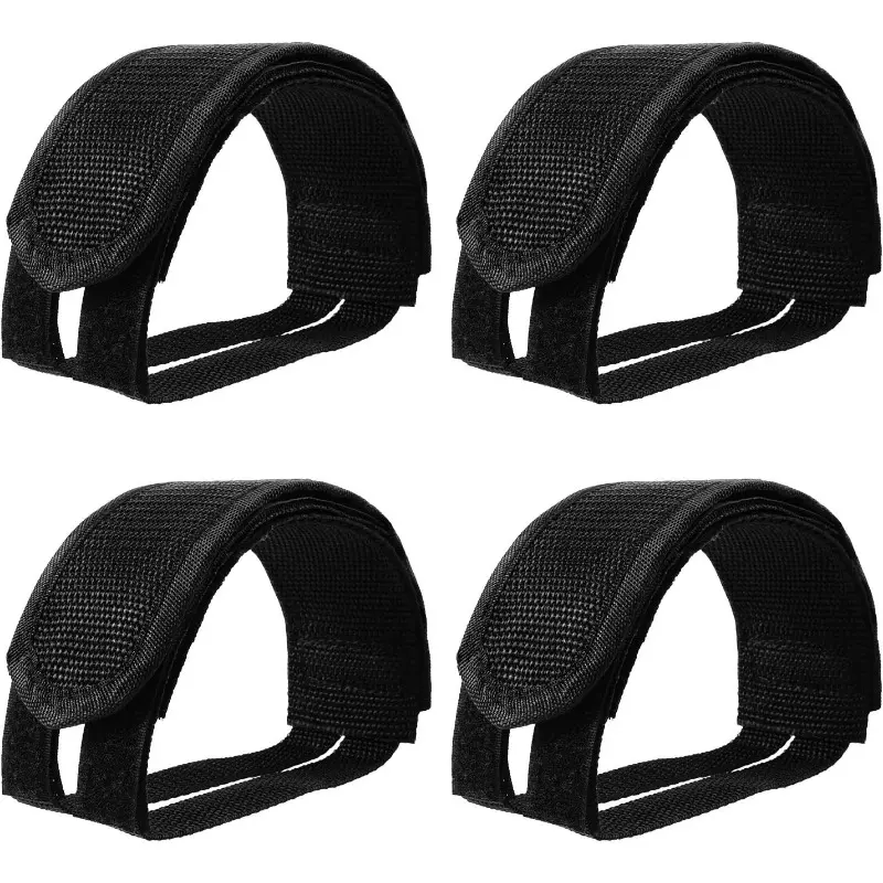 Bike Pedal Toe Clips with Adjustable Pedal Straps, Essential Bike Accessories for Secure Foot Placement, Pedal Strap