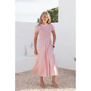 Darla Puff Sleeve Dress - Pink