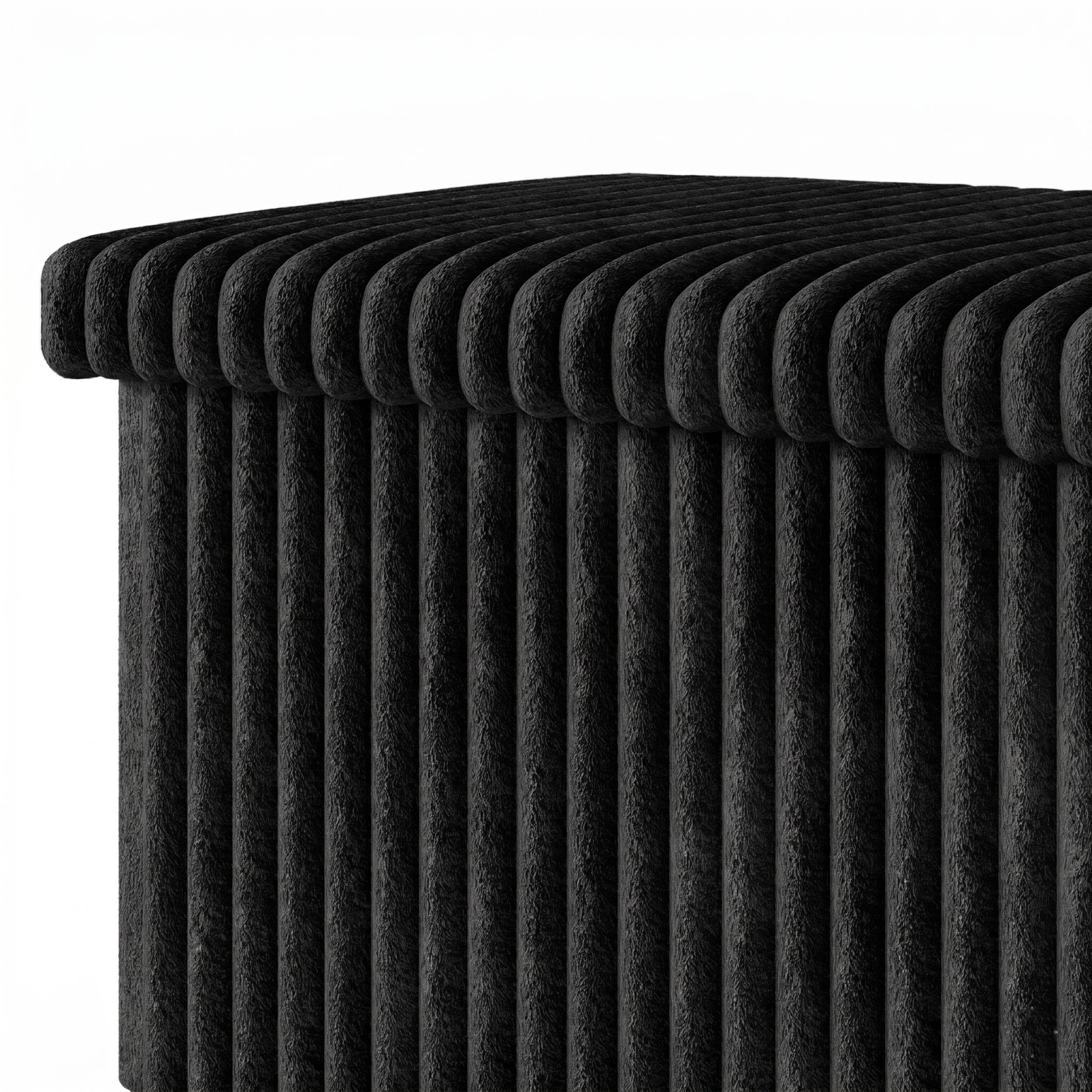 Favorer Florence 30" Tufted Upholstered Folding Storage Ottoman Bench - Indoor Furniture Footstool, Room Decor, Living Room Decor, Household Items, Apartment Stuff, Organizer Storage Solution, House Decor