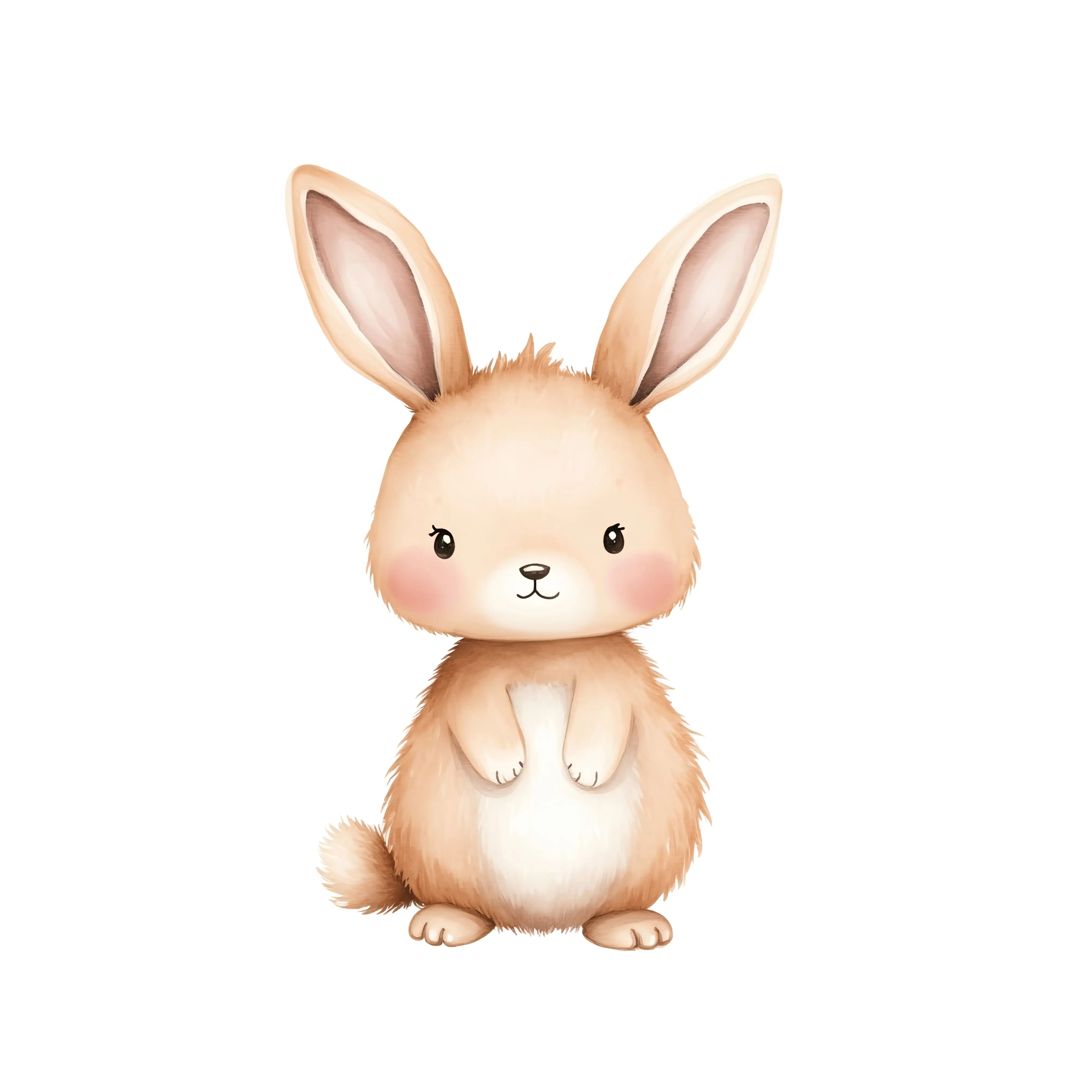 Cute Watercolor Baby Rabbit Festive Backdrop, Home & Party Supplies Decoration