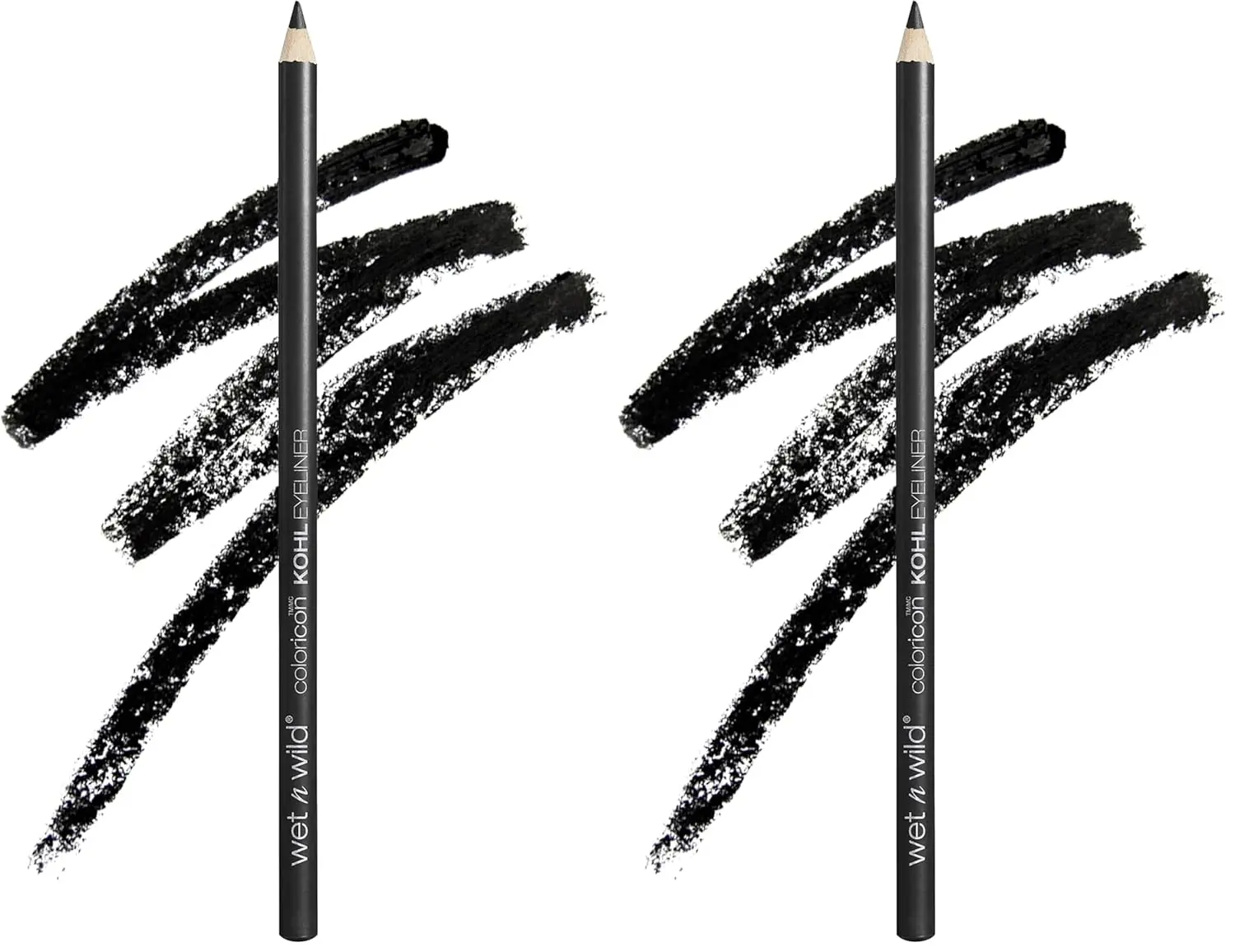 NEW DEAL- Cosmetic Kohl Eyeliner Pencil (Pack of 2), Rich Hyper-Pigmented Cream Pencil Eyeliner, Long-Lasting Cruelty-Free Kajal with Matte Finish, All Seasons for Any Look, Baby's Got Black