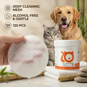 🐶 3-in-1 Pet Cleaning Wipes| Tear Stain Remover & Ear Wax Cleaner| Gentle Multi-Purpose Grooming Wipes for Cats & Dogs🐾