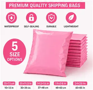 Pink Poly Mailers| Self Seal Waterproof Shipping Bags | Tear Resistant Mailing Bags for Small Business