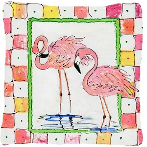 Carolines Treasures  14 x 14 in. Bird - Flamingo Decorative Fabric Pillow
