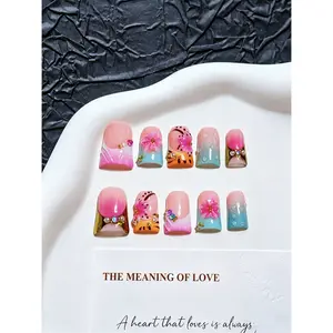 【DUCK TIP COLLECTION】vosplends 10PCS Handmade y2k duckbill nails，acrylic press on nails，reusable nails，Festive creative nail art Nail Art Setblack friday deals#creative nail art