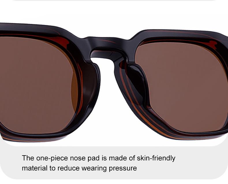 Small Square-Frame Sunglasses, Versatile Trendy Plastic-Frame Fashion Eyewear