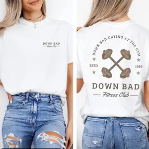 Down Bad Crying At The Gym Shirt, In My Gym Era, Workout Girly Tee , Lyrics Tee, Christmas Gift Era’s Shirt, Pop Star Tee Casual Cotton
