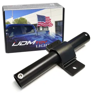 iJDMTOY Universal Fit Inside Truck Bed Mount Single Flag Pole Holder (Accept 1.25-Inch Diameter Pole)