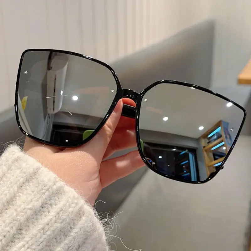 Fluorescent Silver Color Multi-Functional Fashion Glasses, Minimalist Design, Trendy Beach Eyewear, Stylish Glasses, Perfect for Women Daily Outing Shopping Beach Wear